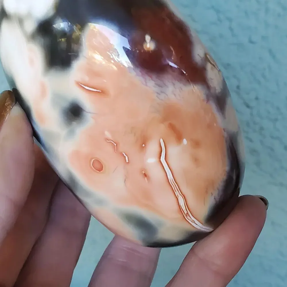 Pink Orca Agate Carnelian White Pink Stone Flowers Crystal Specimen 536 grams